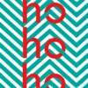 Pod Personalised Modern Christmas Chevron Pattern Ho Ho Ho Card