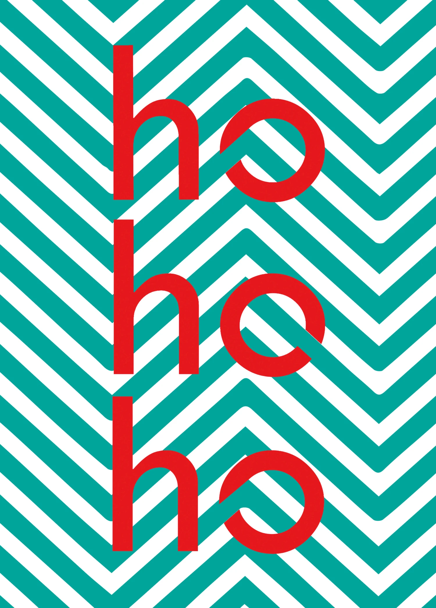 Pod Personalised Modern Christmas Chevron Pattern Ho Ho Ho Card 1 Pod Personalised Modern Christmas Chevron Pattern Ho Ho Ho Card