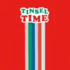 Pod Personalised Modern Christmas Retro Stripe Tinsel Time Card