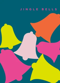 Pod Personalised Modern Christmas Colourful Bright Bells Card