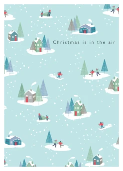 Pod Personalised Modern Christmas Illustrated Mini Winter Scenes Card