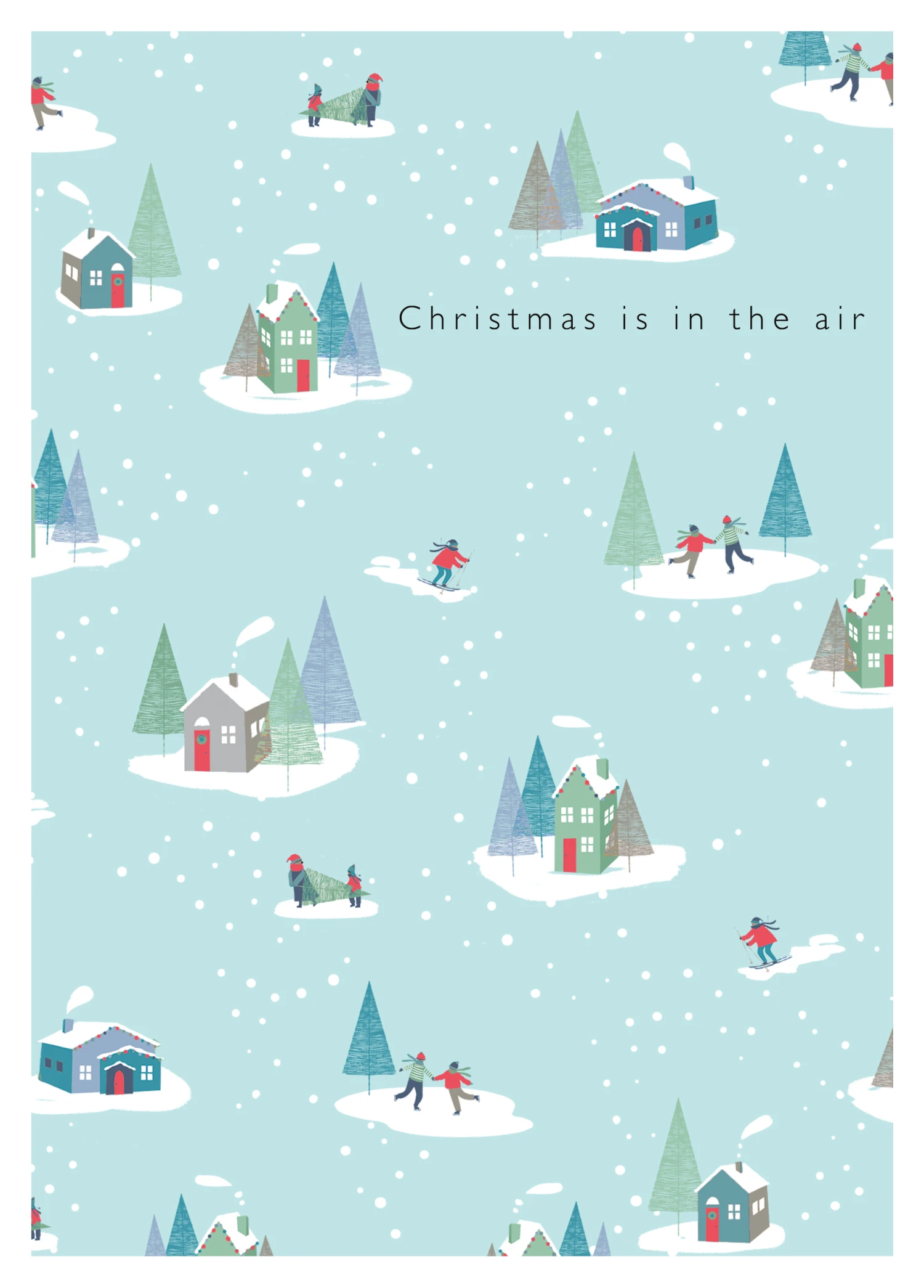 Pod Personalised Modern Christmas Illustrated Mini Winter Scenes Card 1 Pod Personalised Modern Christmas Illustrated Mini Winter Scenes Card