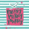Pod Personalised Merry Merry Merry Gift Christmas Card
