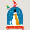 Pod Personalised Cute Christmas Kids Snowman Snow What Fun Card