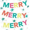 Pod Personalised Modern Christmas Colourful Merry Xmas Bunting Card