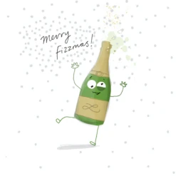Pod Personalised Classic Christmas Fun Bottle Merry Fizzmas Card
