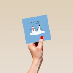 Pod Personalised Funny Christmas Snowmen Can You Smell Carrots Card -Pod Shop F3005910 hand S