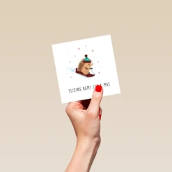 Pod Personalised Cute Hedgehog Skis Sliding Home For Christmas Card 8 Pod Personalised Cute Hedgehog Skis Sliding Home For Christmas Card -Pod Shop F3005912 hand S