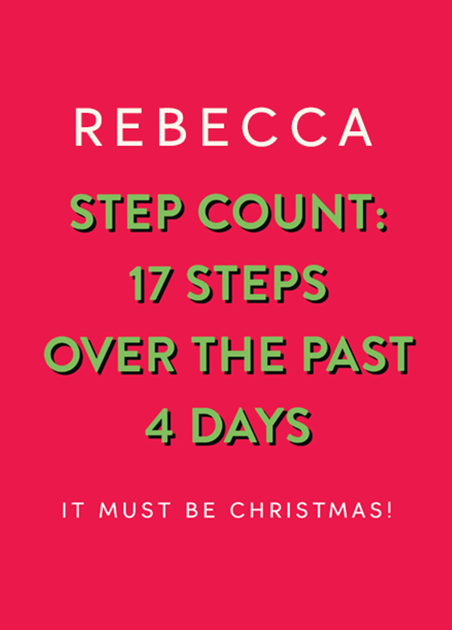 Pod Personalised & Editable Funny Step Count Christmas Card For Her 1 Pod Personalised & Editable Funny Step Count Christmas Card For Her