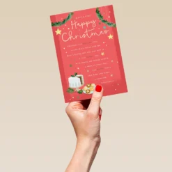 Pod Personalised Heartfelt Festive Verse Christmas Card -Pod Shop F3005923 hand L