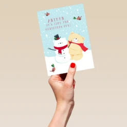 Pod Personalised Cute Kids Forever Friends Snowman Christmas Card 9 Pod Personalised Cute Kids Forever Friends Snowman Christmas Card -Pod Shop F3005930 hand L