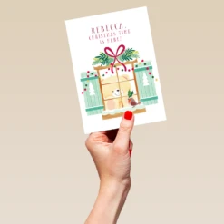 Pod Personalised Cute Forever Friends Bear Christmas Card -Pod Shop F3005931 hand L