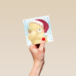 Pod Personalised Cute Kids Forever Friends Robin Christmas Card -Pod Shop F3005936 hand S