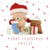 Pod Personalised Cute Forever Friends Bear Gifts Christmas Card