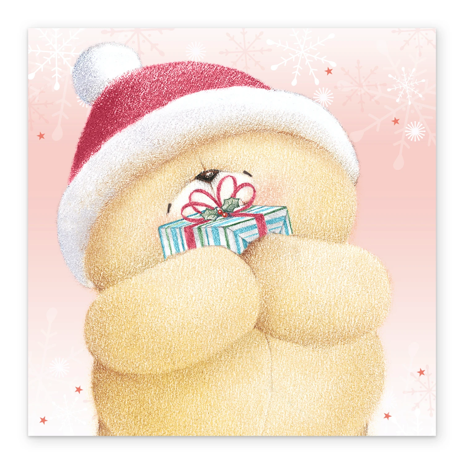 Pod Personalised Cute Forever Friends Bear Present Christmas Card 2 Pod Personalised Cute Forever Friends Bear Present Christmas Card - Image 2