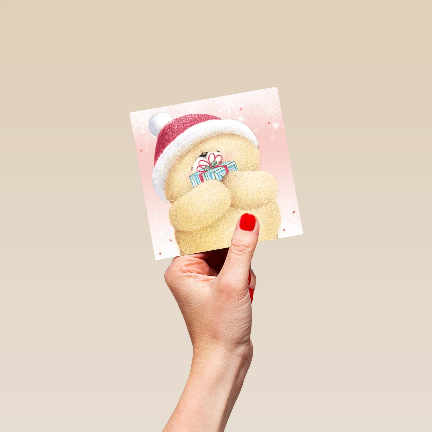 Pod Personalised Cute Forever Friends Bear Present Christmas Card 4 Pod Personalised Cute Forever Friends Bear Present Christmas Card - Image 4