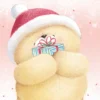 Pod Personalised Cute Forever Friends Bear Present Christmas Card