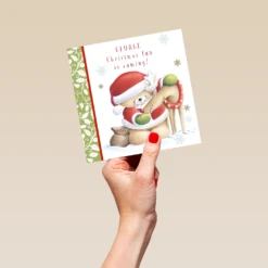 Pod Personalised Kids Forever Friends Santa Christmas Card -Pod Shop F3005943 hand L