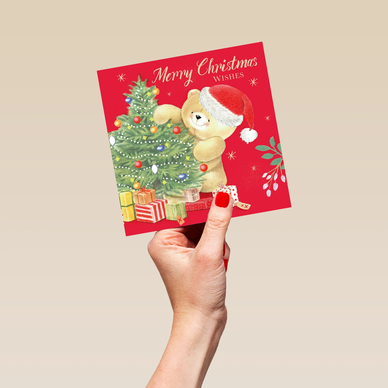 Pod Personalised Cute Forever Friends & Tree Christmas Card 5 Pod Personalised Cute Forever Friends & Tree Christmas Card - Image 5