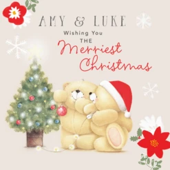 Pod Personalised Forever Friends Festive Tree Christmas Card