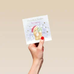 Pod Personalised Forever Friends Bear Gift Christmas Card For Her -Pod Shop F3005953 hand S
