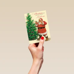 Pod Personalised Vintage Santa Christmas Card For Her -Pod Shop F3005954 hand S