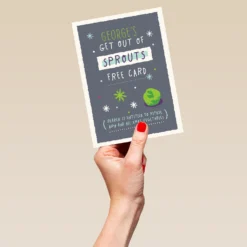 Pod Personalised & Editable Funny Sprouts Christmas Card For Him 9 Pod Personalised & Editable Funny Sprouts Christmas Card For Him -Pod Shop F3005968 hand L