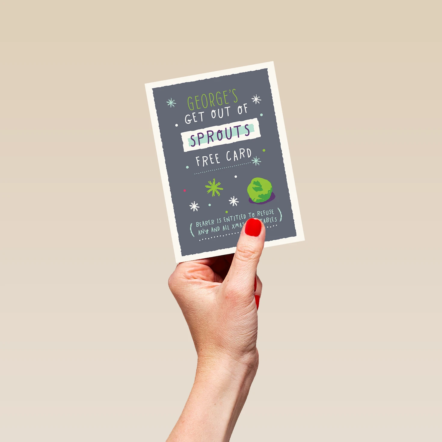 Pod Personalised & Editable Funny Sprouts Christmas Card For Him 4 Pod Personalised & Editable Funny Sprouts Christmas Card For Him - Image 4