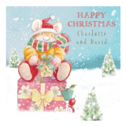 Pod Personalised Cute Christmas To Both Country Companions Card
