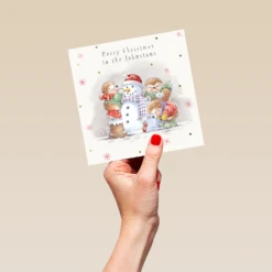 Pod Personalised Christmas Family Country Companions Snow Card -Pod Shop F3005971 hand L