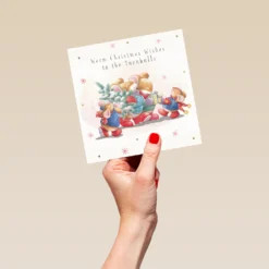 Pod Personalised Christmas Family Country Companions Mice Card -Pod Shop F3005972 hand L