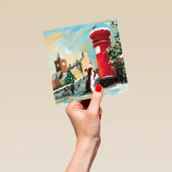 Pod Personalised Traditional Christmas Winter Scene Postbox Card -Pod Shop F3005974 hand L