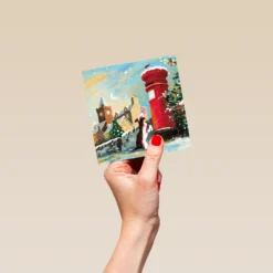 Pod Personalised Traditional Christmas Winter Scene Postbox Card -Pod Shop F3005974 hand S