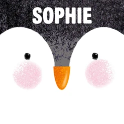 Pod Personalised Kids Christmas Penguin Face Card