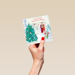 Pod Personalised Traditional Christmas To Both Red Door And Tree Card -Pod Shop F3005992 hand S