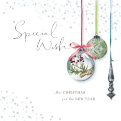 Pod Personalised Traditional Lucy Cromwell Christmas Baubles Card