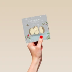 Pod Personalised Cute Christmas To All Family Hedgehogs Card 8 Pod Personalised Cute Christmas To All Family Hedgehogs Card -Pod Shop F3005999 hand S