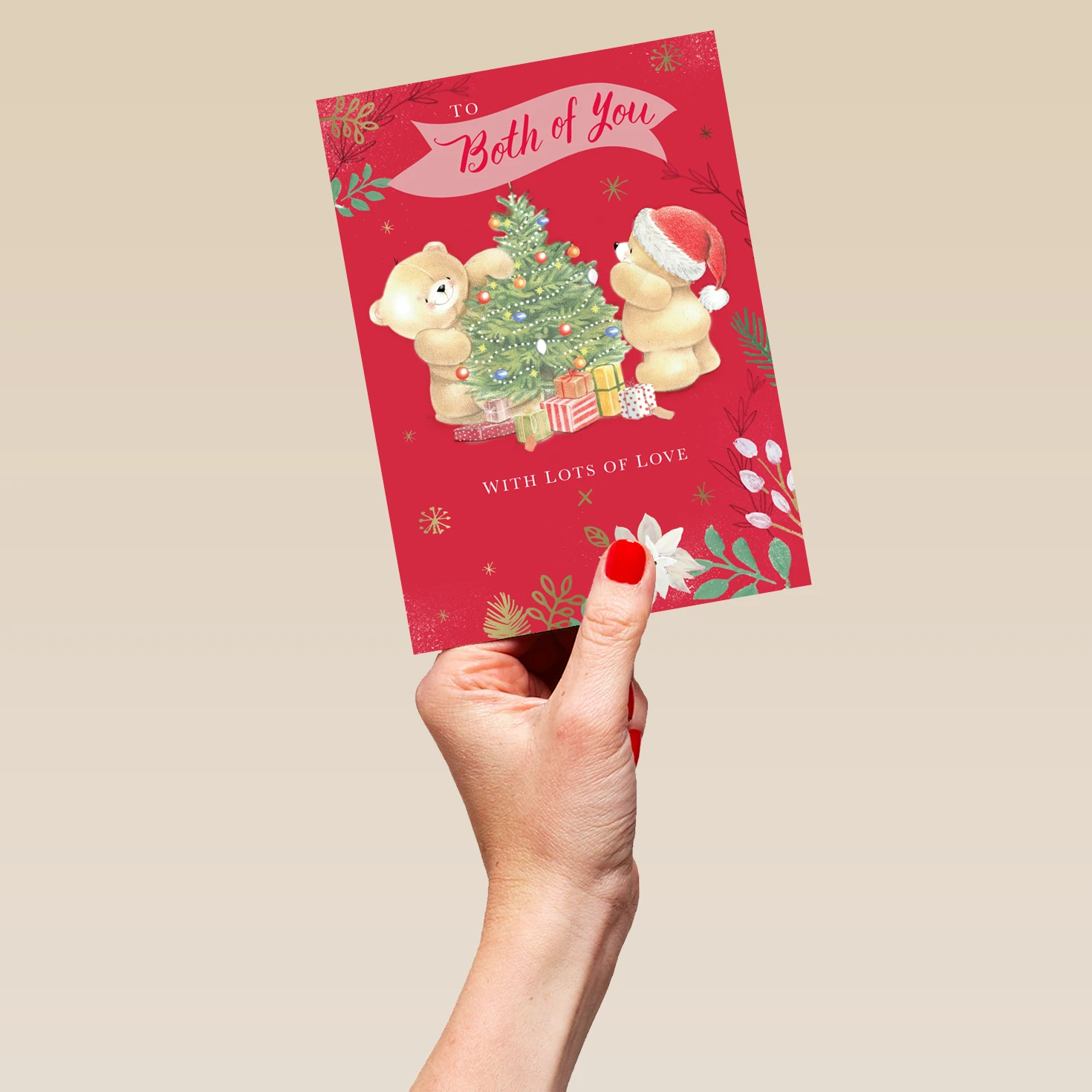 Pod Personalised Cute Forever Friends To Both Christmas Tree Card 5 Pod Personalised Cute Forever Friends To Both Christmas Tree Card - Image 5