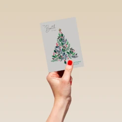 Pod Personalised Classic Christmas To Both Tree Card -Pod Shop F3006007 hand S