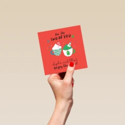 Pod Personalised Modern Christmas To Both Hot Chocolate Card 8 Pod Personalised Modern Christmas To Both Hot Chocolate Card -Pod Shop F3006008 hand S