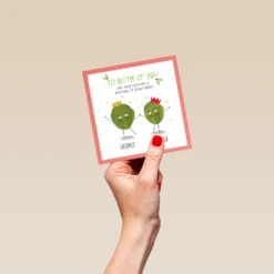 Pod Personalised Funny Christmas To Both Sprouts Card -Pod Shop F3006009 hand S