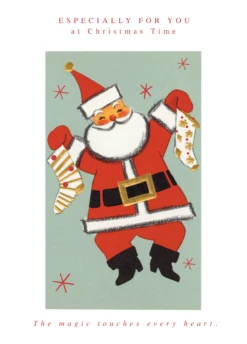 Pod Personalised Santa & Stockings Christmas Card
