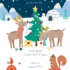 Pod Personalised Cute Christmas Woodland Animals & Tree To Both Card