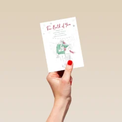 Pod Personalised Traditional Christmas Illustrated Couple To Both Card -Pod Shop F3006017 hand S