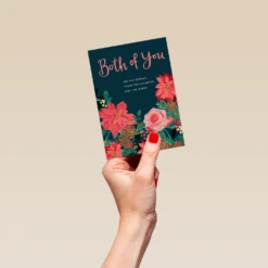 Pod Personalised Traditional Festive Foliage Christmas Card To Both -Pod Shop F3006019 hand S