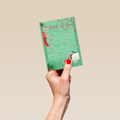 Pod Personalised Traditional Christmas To Both Cake & Stockings Verse Card -Pod Shop F3006020 hand S