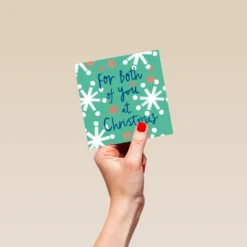 Pod Personalised Modern Christmas Retro Sputnik Stars To Both Card -Pod Shop F3006026 hand S