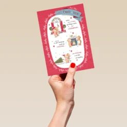 Pod Personalised Cute Christmas Bears Rebus Verse To Both Card -Pod Shop F3006027 hand L