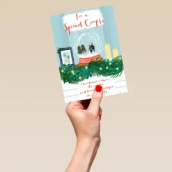 Pod Personalised Special Couple Snow Globe Christmas Card -Pod Shop F3006030 hand L