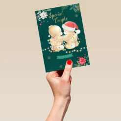 Pod Personalised Special Couple Cute Forever Friends Christmas Card -Pod Shop F3006032 hand L